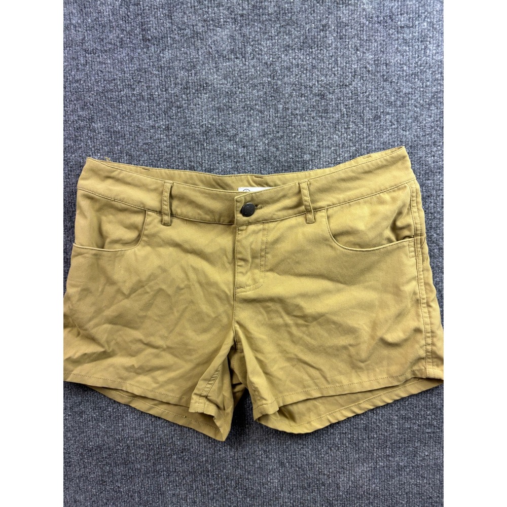 Flylow Gear Shorts Womens Medium Mustard Yellow Hiking Outdoor Stretch 0077-2005